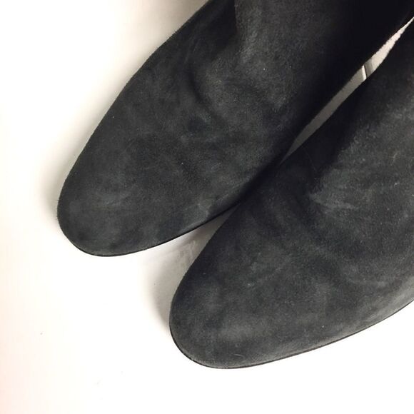 VERA Pells Suede Italian Knee High Heeled Boots Grey 38 - Picture 5 of 8